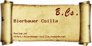 Bierbauer Csilla névjegykártya